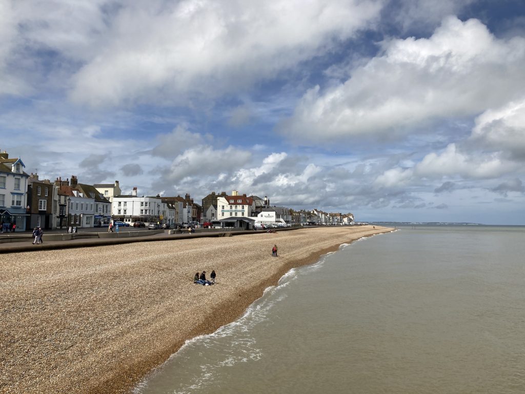 A photo of a beachfront in Kent.