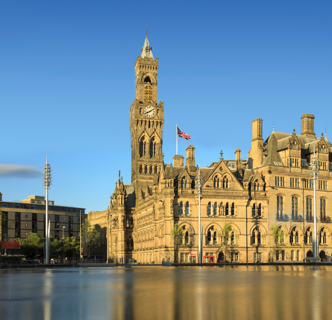 A photo of Bradford city centre.