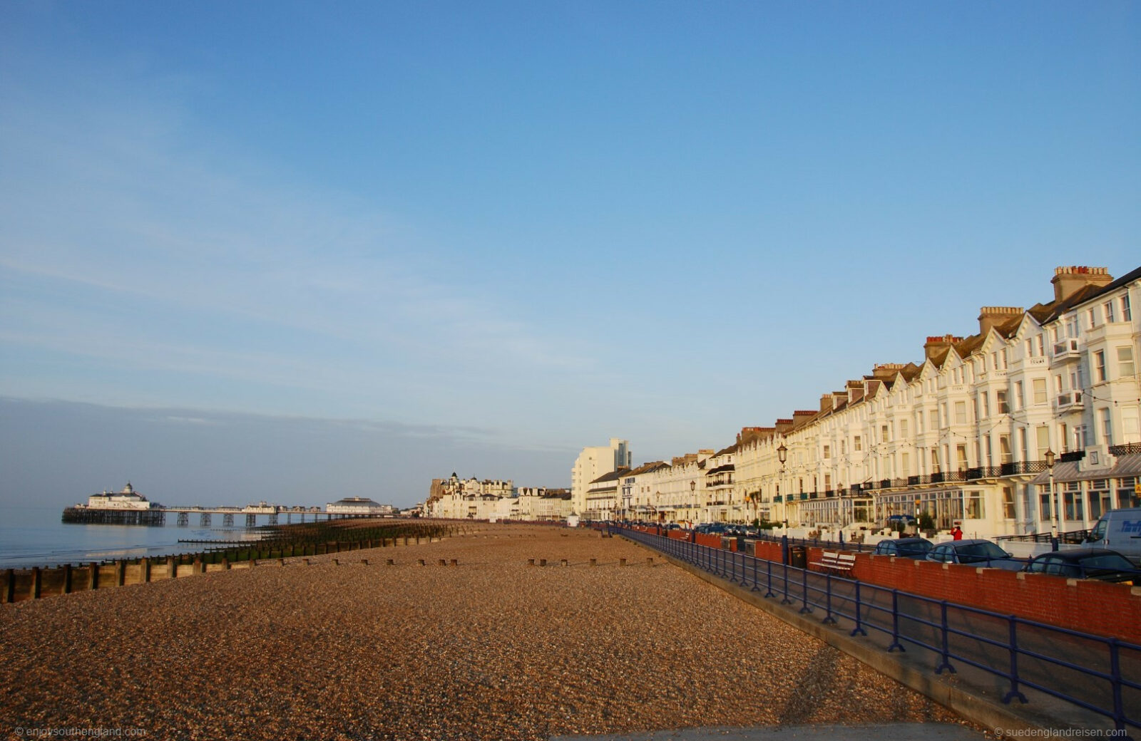 A photo of a beachfront in Eastbourne.